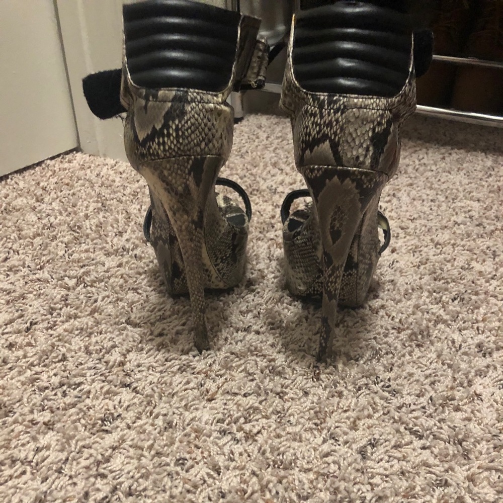 Snake Print Heels - Picture 2 of 3